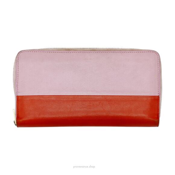 🔴 Celine Multifunction Zip Wallet - Pink/Papaya - Picture 1 of 8